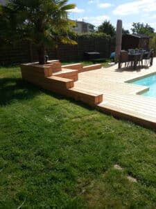 Terrasse en douglas naturel Mayenne