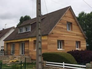 isolation et bardage red cedar mayenne