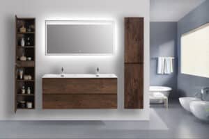 Sdb moderne meuble sur mesure mayenne