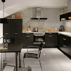 Cuisine anthracite moderne - Mayenne