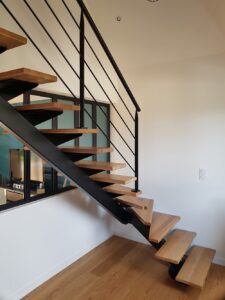 escalier bois moderne mayenne