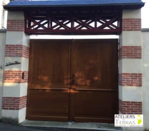 portail sur mesure bois - Mayenne