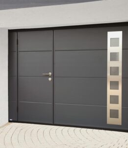 porte garage alu anthracite - Mayenne