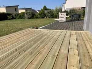 agrandissement terrasse bois pin classe 4 mayenne martigné laval