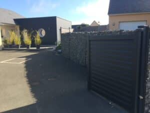 portail en aluminium anthracite mayenne laval