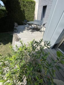 Terrasse bois en douglas grisée à laver - Laval - Mayenne