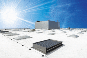 Toiture blanche cool roofing isolation et réflection solaire - Mayenne