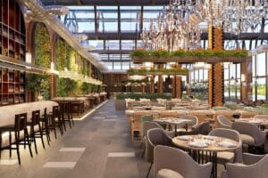 espace table restaurant design et confortable client