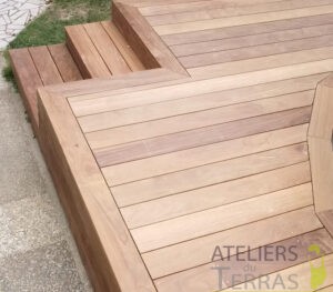 accès terrasse bois exotique cumaru Mayenne