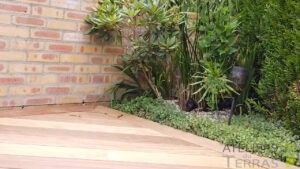 terrasse en bois sur plancher bois - Mayenne