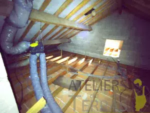 isolation des combles avant soufflage Mayenne Laval