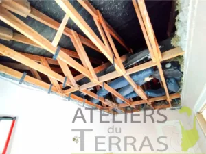Reprise plafond placo et bande mayenne