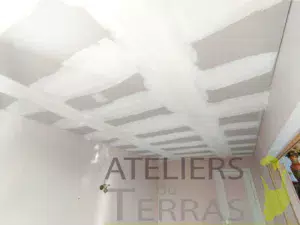 reprise plafond placo bande enduite mayenne