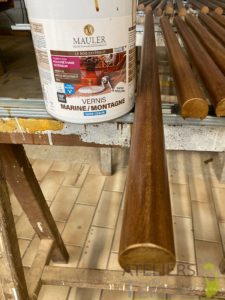 Fabrication - Main courante bois extérieur Mayenne