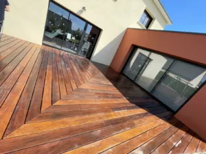 terrasse bois nettoyée Mayenne La baule