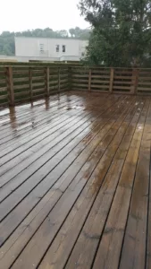 terrasse bois sale après nettoyage Mayenne La baule