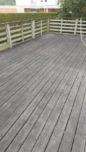 terrasse bois sale avant nettoyage Mayenne La baule