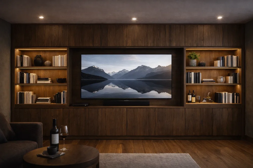 📺 Meuble TV sur mesure à La Baule : structurer votre salon avec élégance et précision