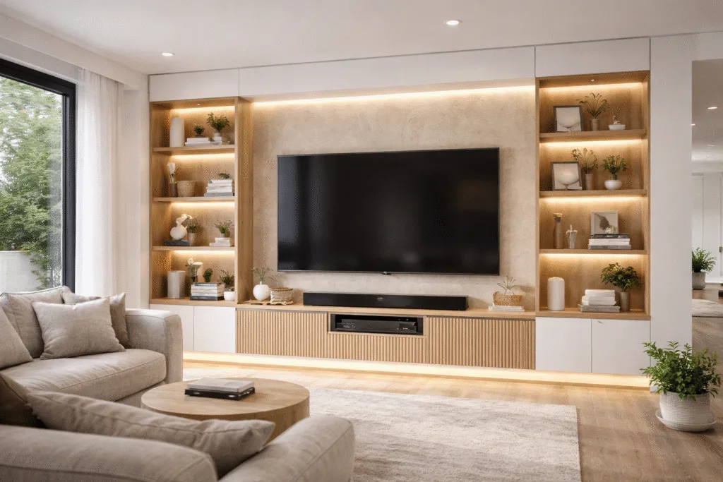 🛋️ Optimiser un salon avec un meuble TV sur mesure à Mayenne : esthétique, rangement et confort