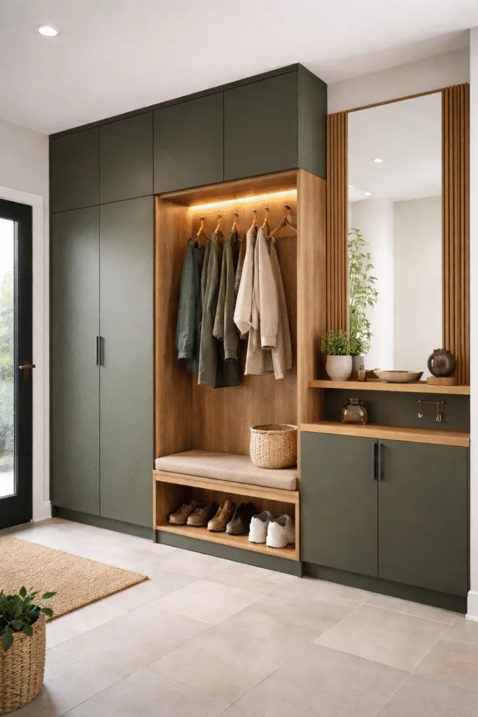 🪵 Aménagement d’entrée sur mesure à Mayenne : organiser et valoriser votre intérieur